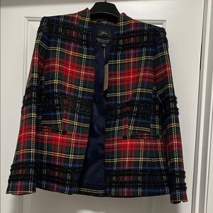 J. Crew Women's Plaid Blazer - Red, Black, and Blue